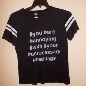 Hashtag Black Short Sleeve T Shirt